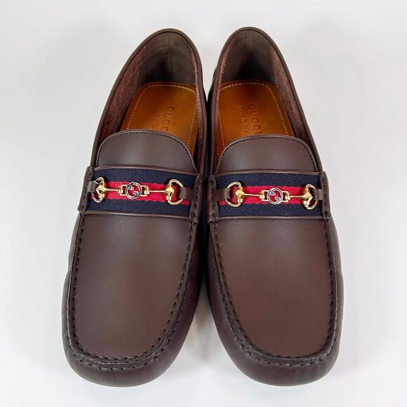 Gucci Ayrton Webstripe Horsebit Leather Loafer - Men’s 13 - Picture 4 of 8